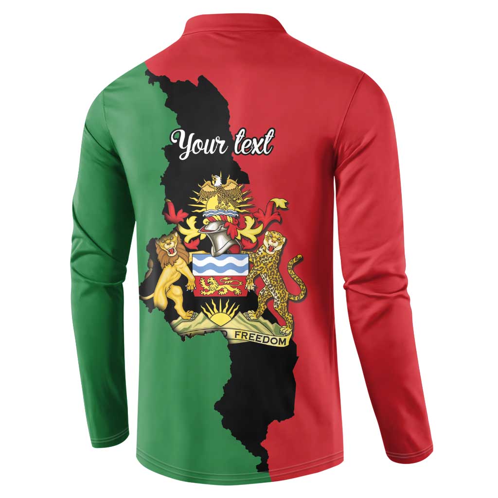 Malawi Flag Map Button Sweatshirt Simple Malawi Emblem Coat of Arms