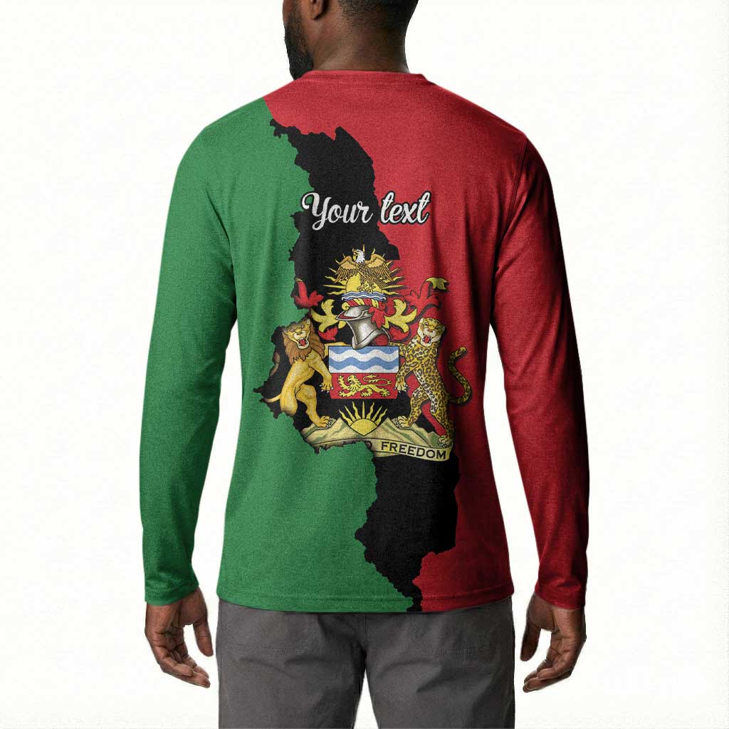 Malawi Flag Map Button Sweatshirt Simple Malawi Emblem Coat of Arms