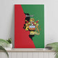 Malawi Flag Map Canvas Wall Art Simple Malawi Emblem Coat of Arms - African Pride