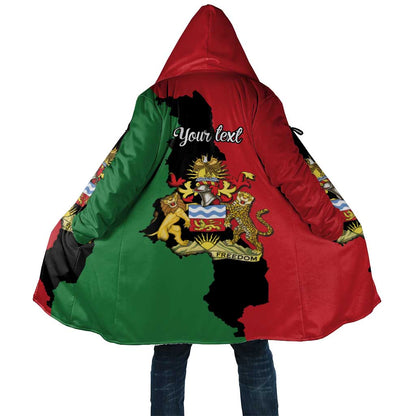 Personalized  Malawi Flag Map Cloak Simple Malawi Emblem Coat of Arms