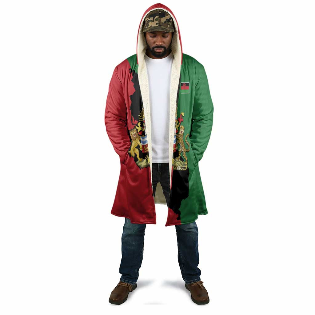 Personalized  Malawi Flag Map Cloak Simple Malawi Emblem Coat of Arms