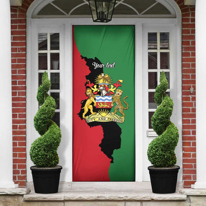 Personalized  Malawi Flag Map Door Cover Simple Malawi Emblem Coat of Arms