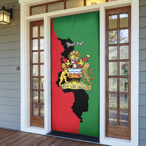 Personalized  Malawi Flag Map Door Cover Simple Malawi Emblem Coat of Arms