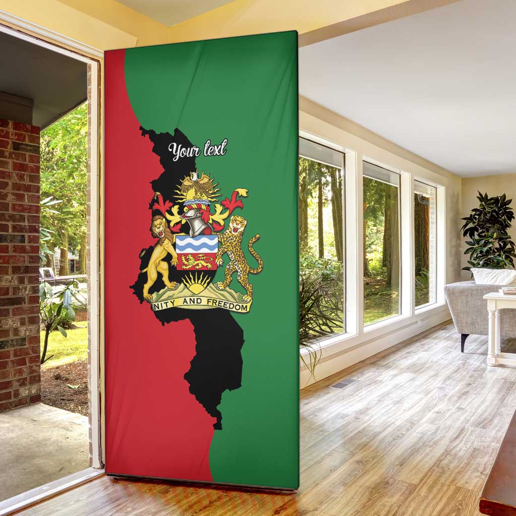 Personalized  Malawi Flag Map Door Cover Simple Malawi Emblem Coat of Arms