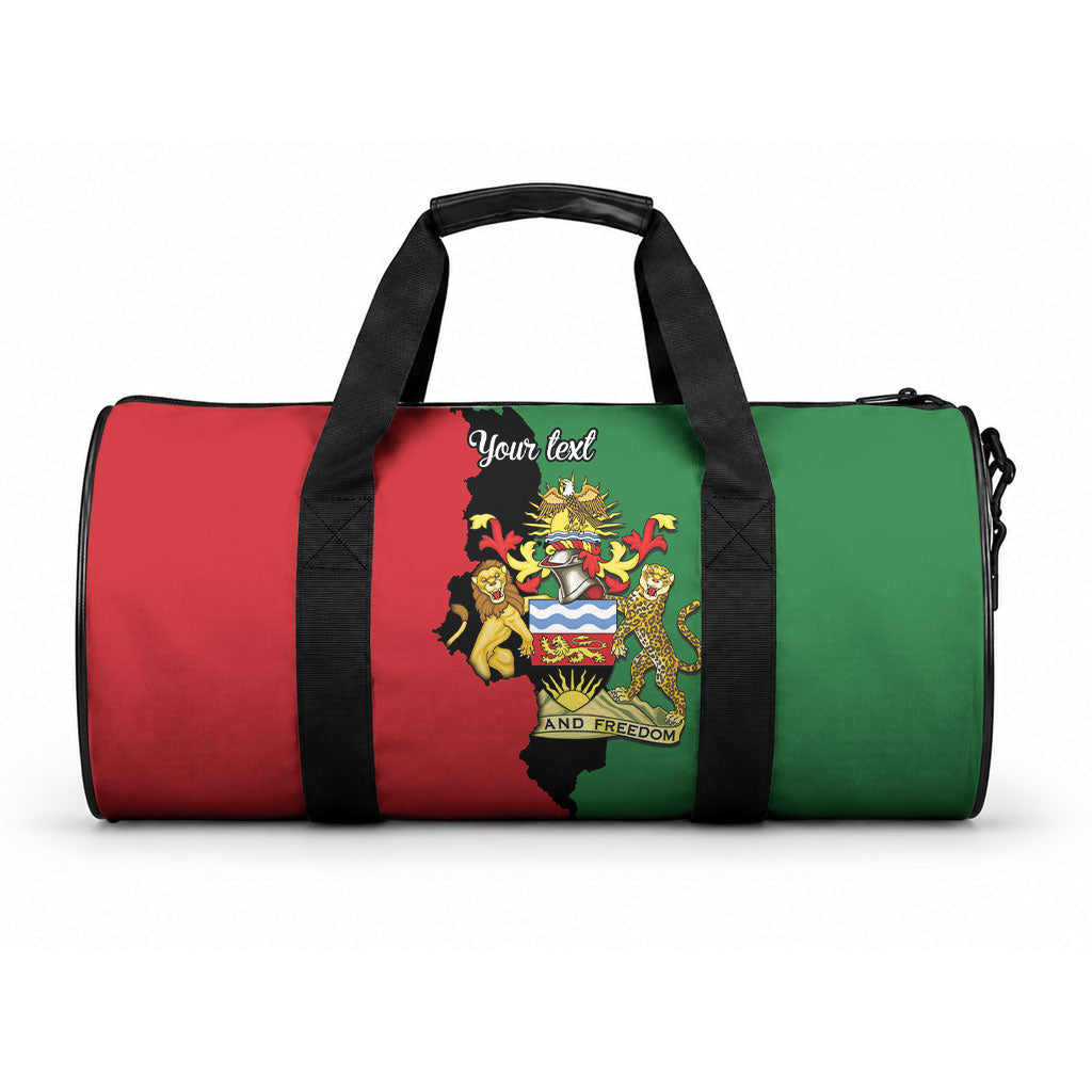 Malawi Flag Map Personalized Duffle Bag Simple Malawi Emblem Coat of Arms