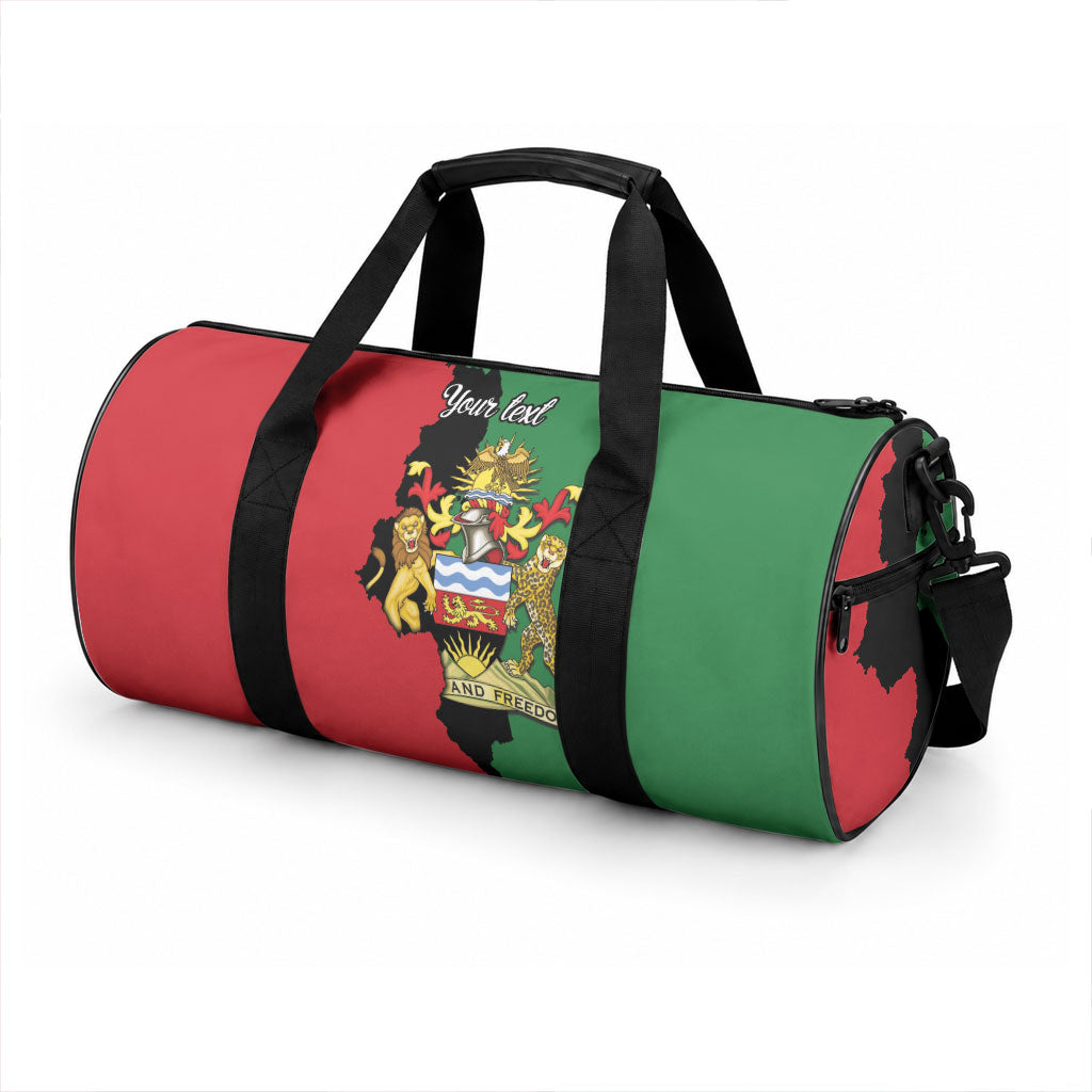 Malawi Flag Map Personalized Duffle Bag Simple Malawi Emblem Coat of Arms