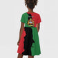 Malawi Flag Map Kid Short Sleeve Dress Simple Malawi Emblem Coat of Arms - African Pride