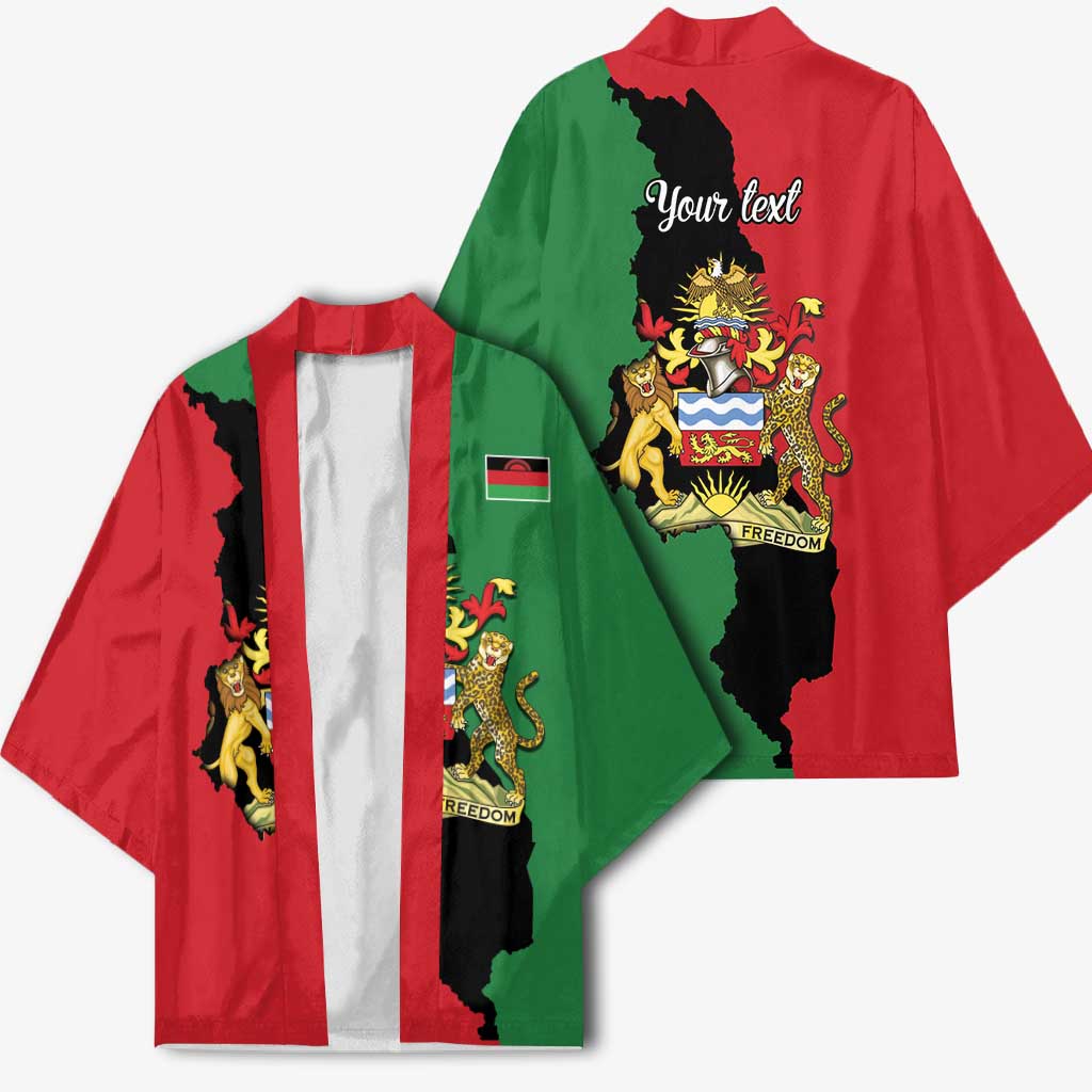 Personalized  Malawi Flag Map Kimono Simple Malawi Emblem Coat of Arms