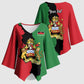 Personalized  Malawi Flag Map Kimono Sleeve Blouse Simple Malawi Emblem Coat of Arms