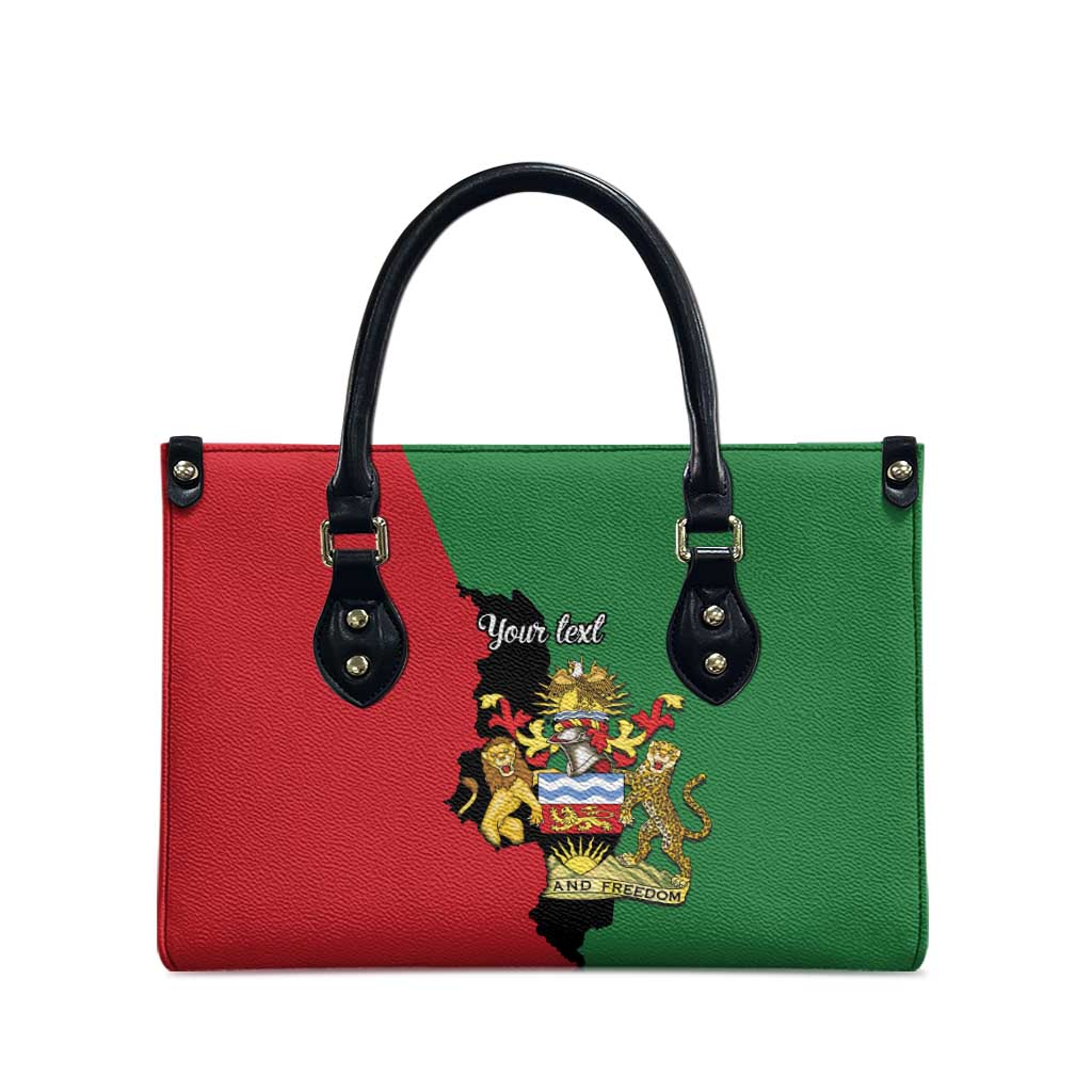 Personalized  Malawi Flag Map Leather Bag Simple Malawi Emblem Coat of Arms