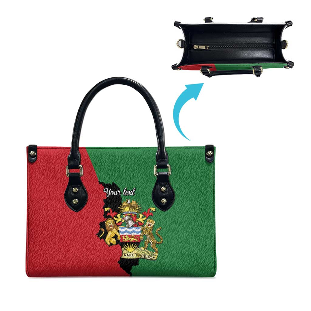 Personalized  Malawi Flag Map Leather Bag Simple Malawi Emblem Coat of Arms