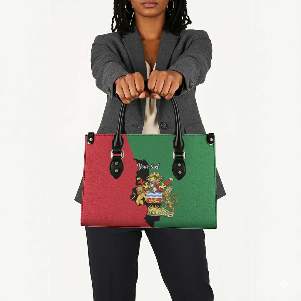 Personalized  Malawi Flag Map Leather Bag Simple Malawi Emblem Coat of Arms