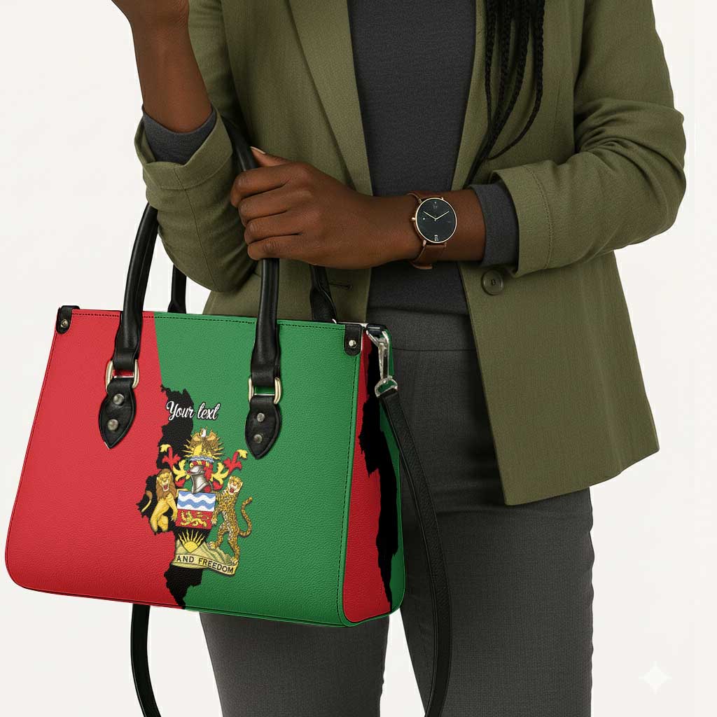Personalized  Malawi Flag Map Leather Bag Simple Malawi Emblem Coat of Arms