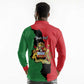 Malawi Flag Map Long Sleeve Polo Shirt Simple Malawi Emblem Coat of Arms - African Pride
