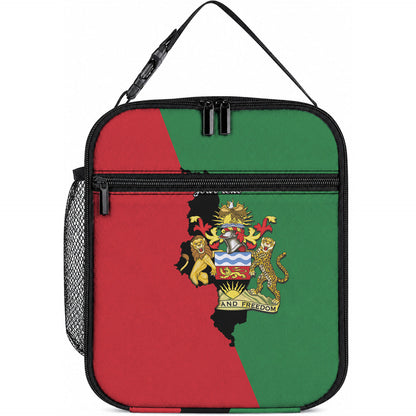 Malawi Flag Map Personalized Lunch Bag Simple Malawi Emblem Coat of Arms