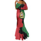 Malawi Flag Map Mermaid Dress Simple Malawi Emblem Coat of Arms - African Pride