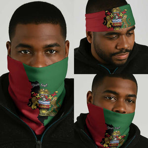 Malawi Flag Map Neck Gaiter Simple Malawi Emblem Coat of Arms LT9