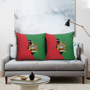 Personalized  Malawi Flag Map Pillow Cover Simple Malawi Emblem Coat of Arms