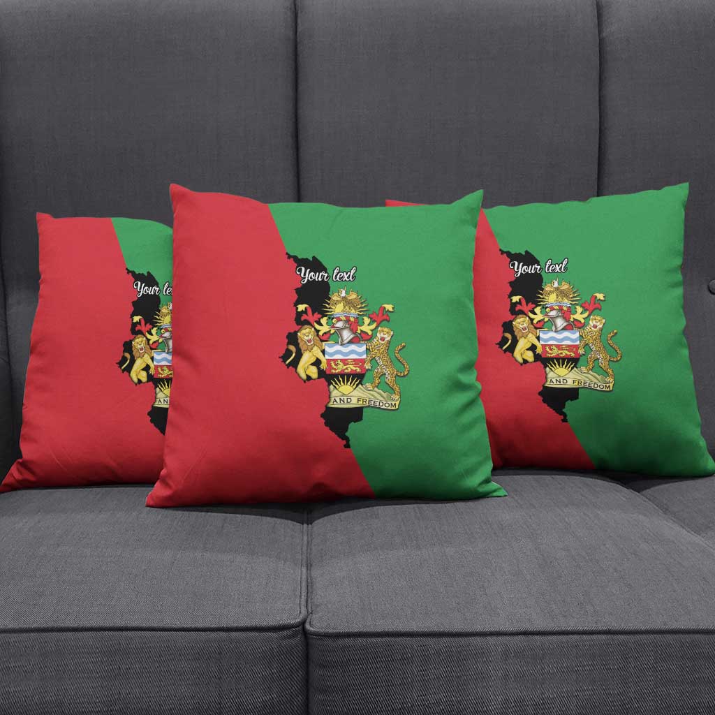 Personalized  Malawi Flag Map Pillow Cover Simple Malawi Emblem Coat of Arms