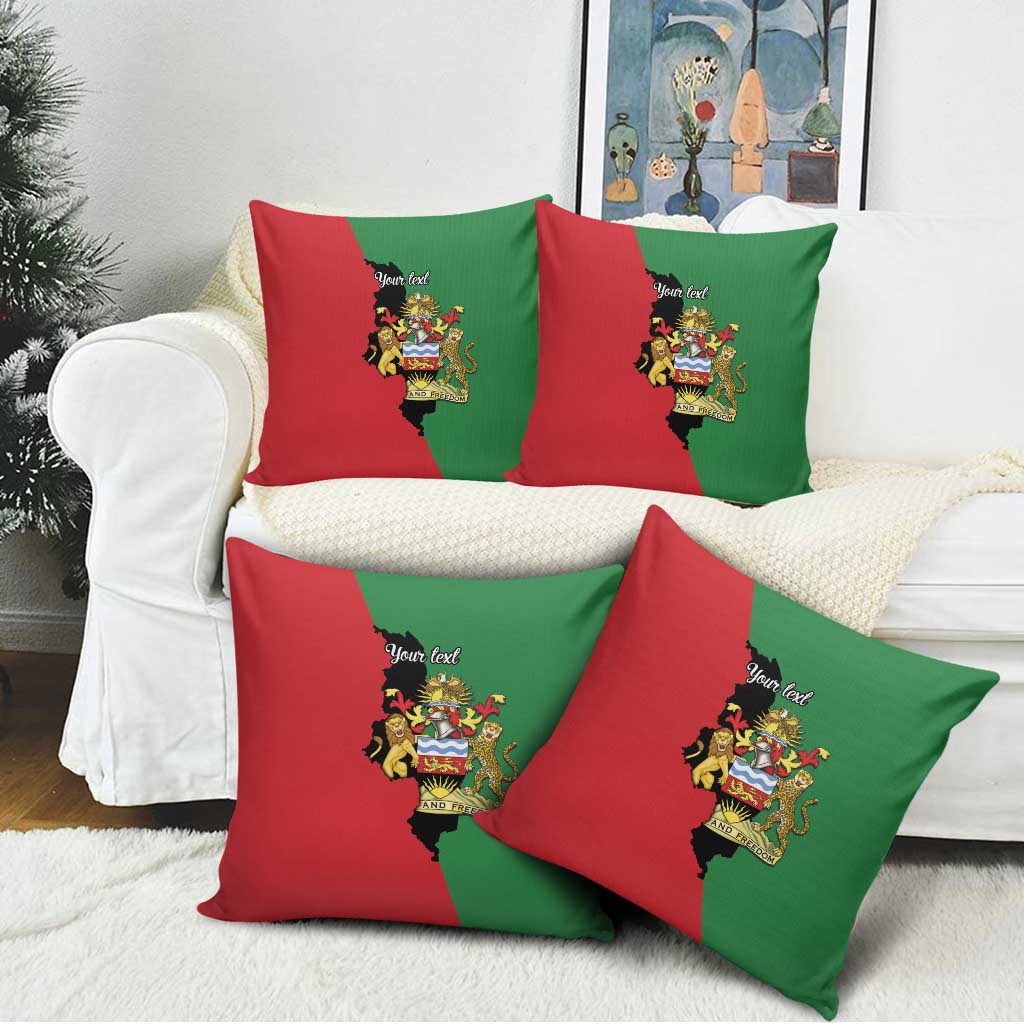 Personalized  Malawi Flag Map Pillow Cover Simple Malawi Emblem Coat of Arms