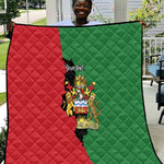 Malawi Flag Map Quilt Simple Malawi Emblem Coat of Arms - African Pride