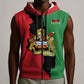 Malawi Flag Map Sleeveless Zip Hoodie Simple Malawi Emblem Coat of Arms - African Pride