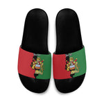 Personalized  Malawi Flag Map Slide Sandals Simple Malawi Emblem Coat of Arms