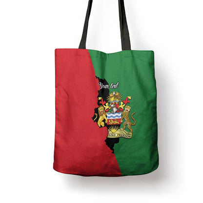 Personalized  Malawi Flag Map Tote Bag Simple Malawi Emblem Coat of Arms