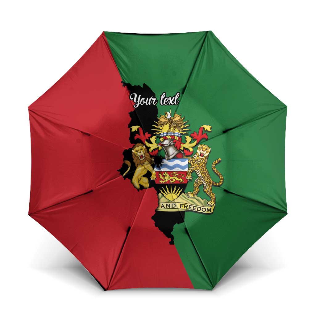 Personalized  Malawi Flag Map Umbrella Simple Malawi Emblem Coat of Arms