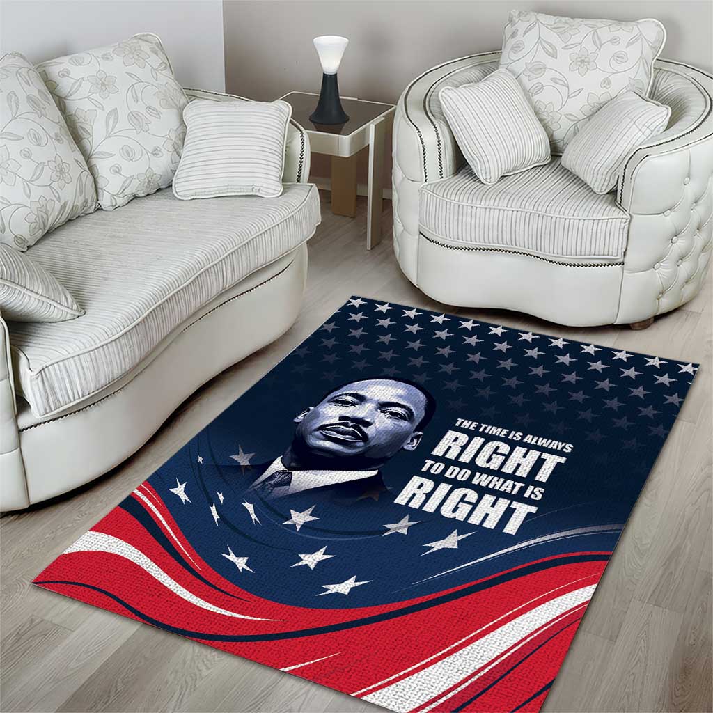 Honor MLK African-American Civil Rights Leaders Area Rug The Time Is Always Right To Do What Is Right