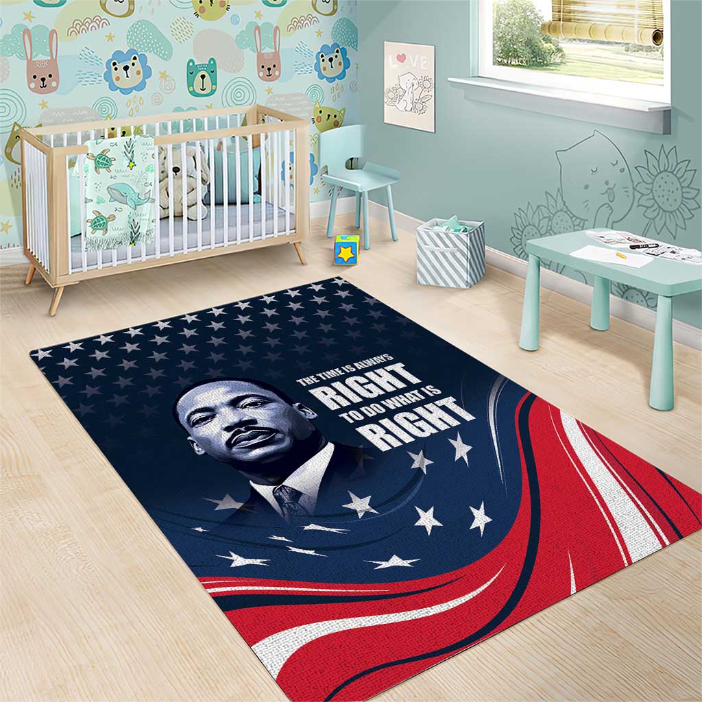 Honor MLK African-American Civil Rights Leaders Area Rug The Time Is Always Right To Do What Is Right