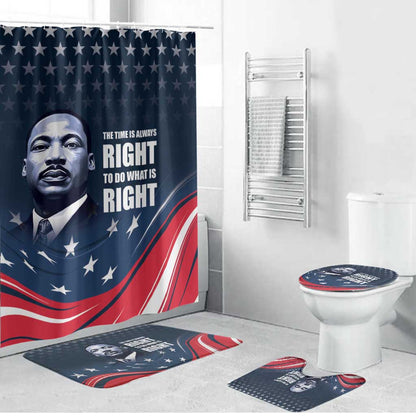 Honor MLK African-American Civil Rights Leaders Bathroom Set The Time Is Always Right To Do What Is Right