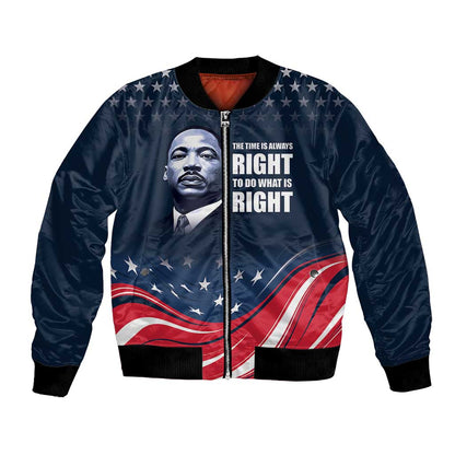 Honor MLK African-American Civil Rights Leaders Bomber Jacket The Time Is Always Right To Do What Is Right