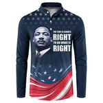 Honor MLK African-American Civil Rights Leaders Button Sweatshirt The Time Is Always Right To Do What Is Right