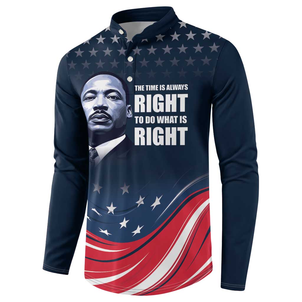 Honor MLK African-American Civil Rights Leaders Button Sweatshirt The Time Is Always Right To Do What Is Right