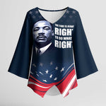 Honor MLK African-American Civil Rights Leaders Kimono Sleeve Blouse The Time Is Always Right To Do What Is Right