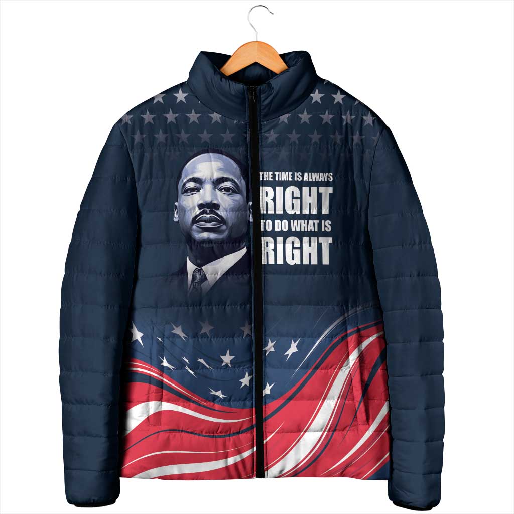 Honor MLK African-American Civil Rights Leaders Padded Jacket The Time Is Always Right To Do What Is Right