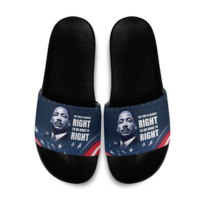 Honor MLK African-American Civil Rights Leaders Slide Sandals The Time Is Always Right To Do What Is Right
