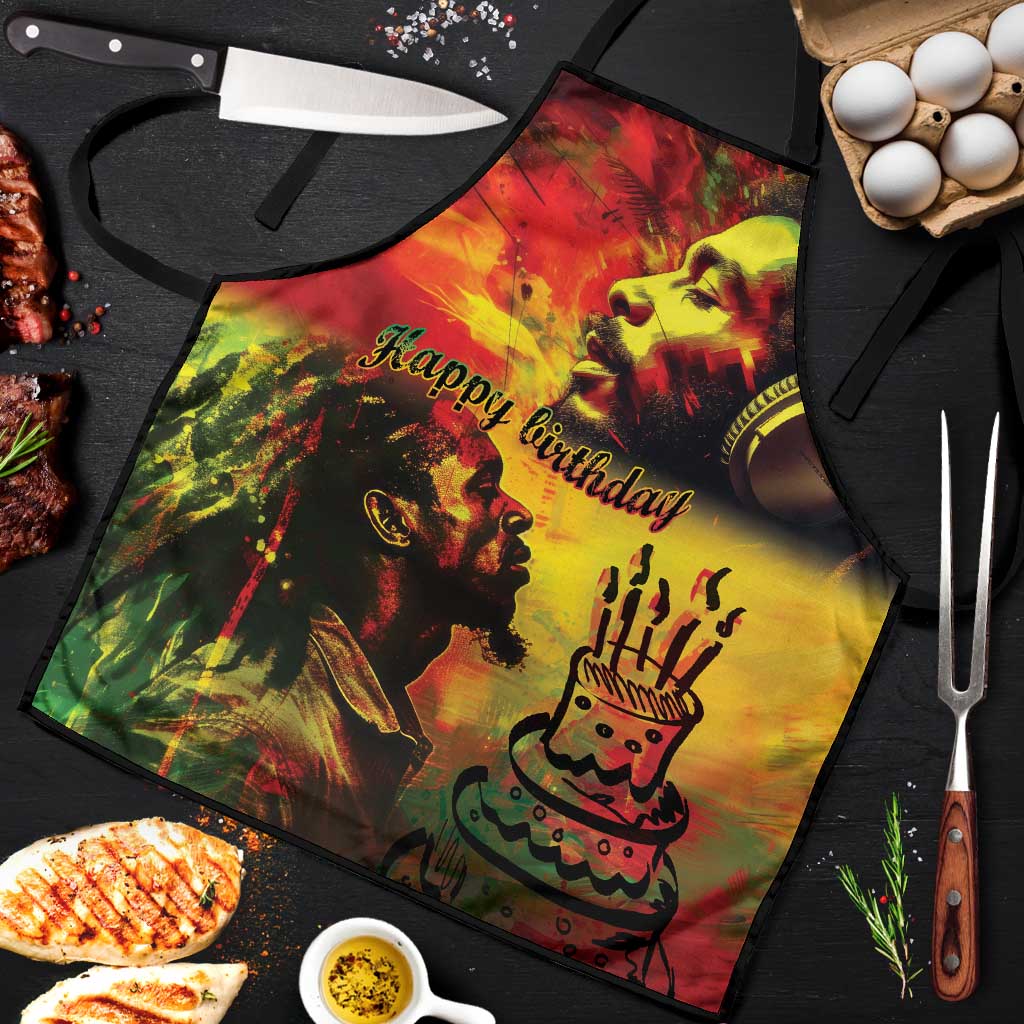 Happy Birthday King of Reggae Apron