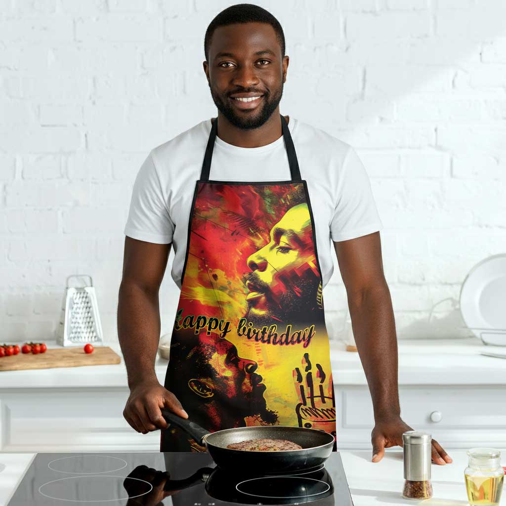 Happy Birthday King of Reggae Apron