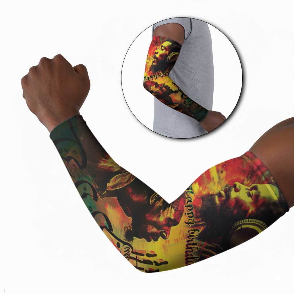 Happy Birthday King of Reggae Arm Sleeves