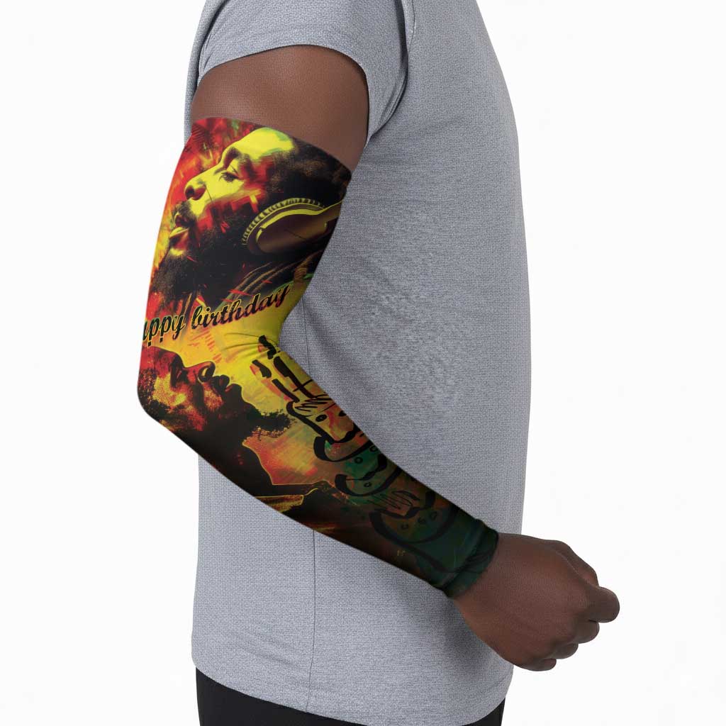 Happy Birthday King of Reggae Arm Sleeves