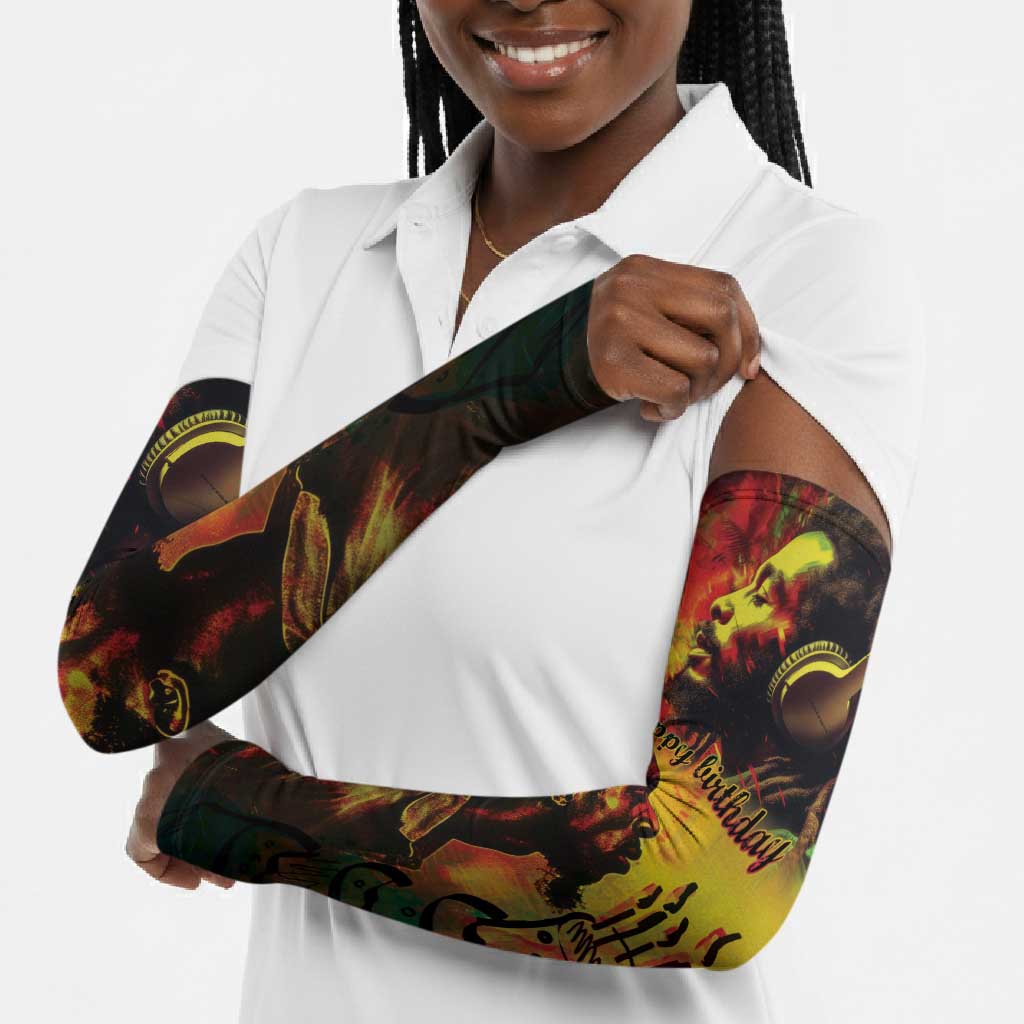 Happy Birthday King of Reggae Arm Sleeves