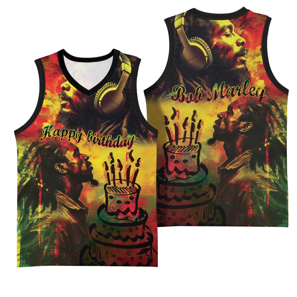 Happy Birthday King of Reggae Basketball Jersey LT9