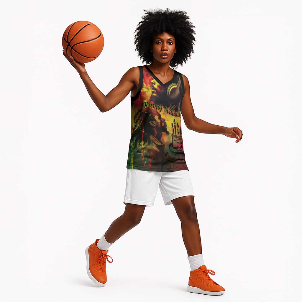 Happy Birthday King of Reggae Basketball Jersey LT9