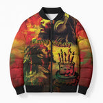 Happy Birthday King of Reggae Bomber Puffer Jacket
