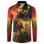 Happy Birthday King of Reggae Button Sweatshirt