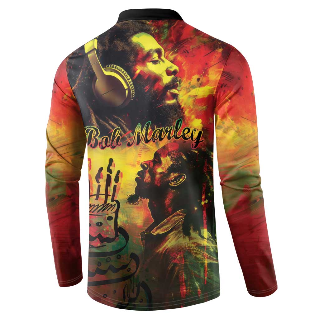 Happy Birthday King of Reggae Button Sweatshirt