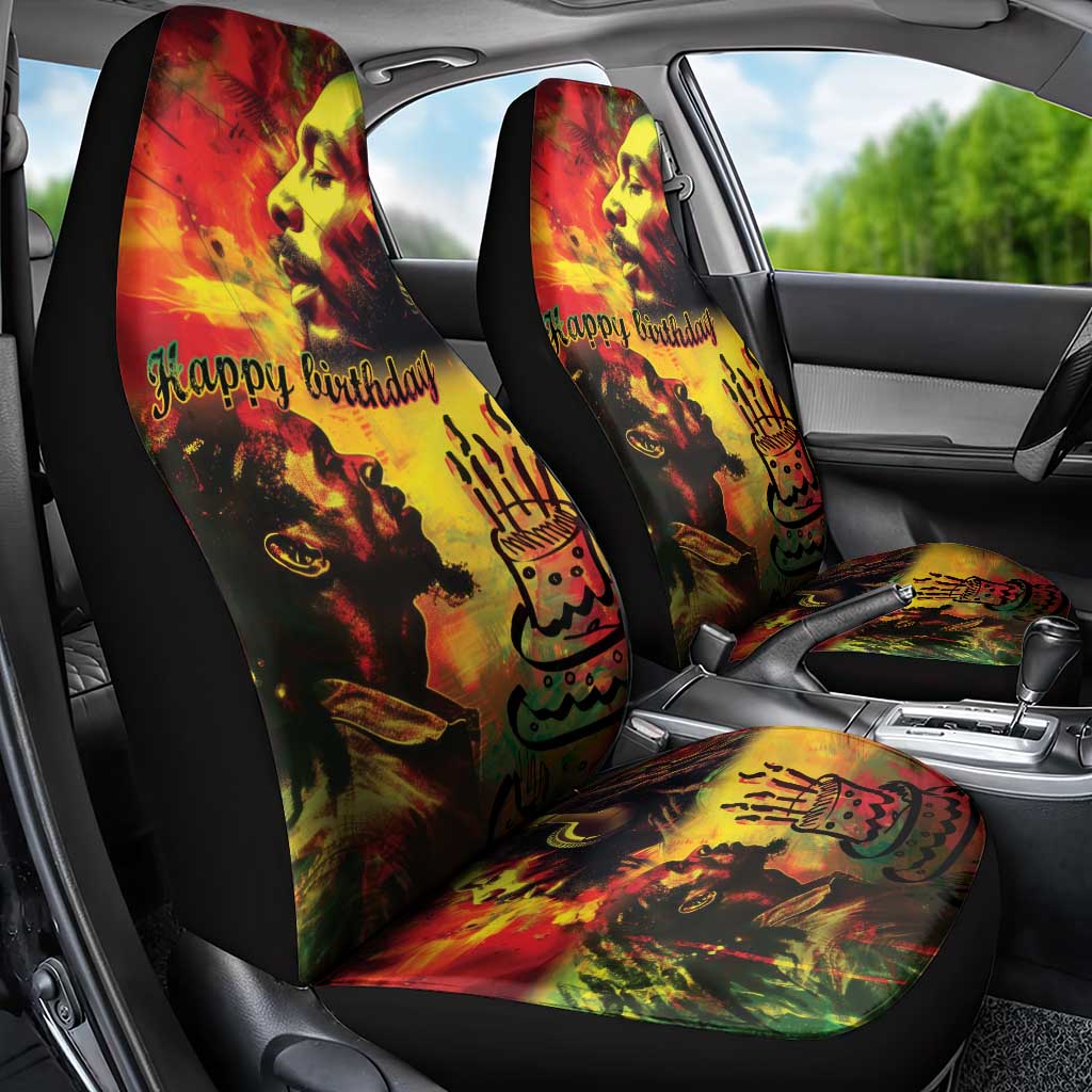 Happy Birthday King of Reggae Car Seat Cover