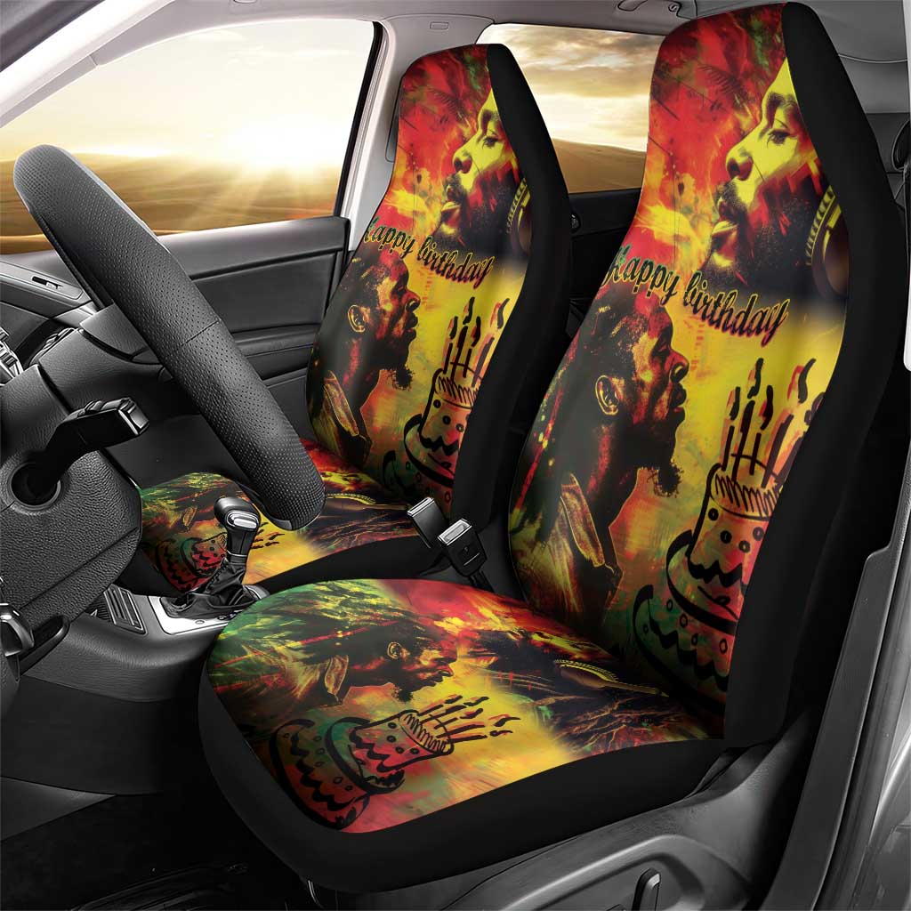 Happy Birthday King of Reggae Car Seat Cover